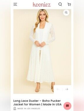 ISABELPALUCCI IVORY LACE DUSTER  S/M
